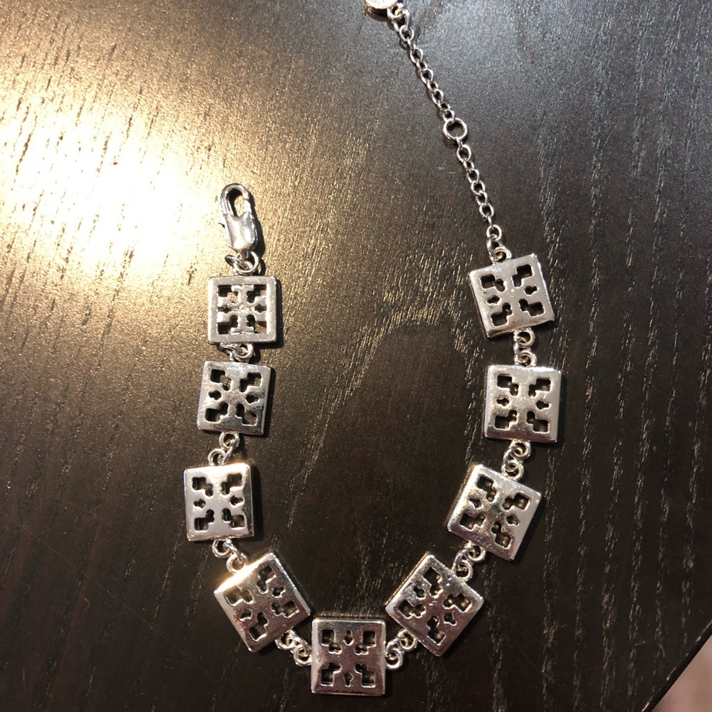 NWOT Tory Burch Sq Silver Bracelet